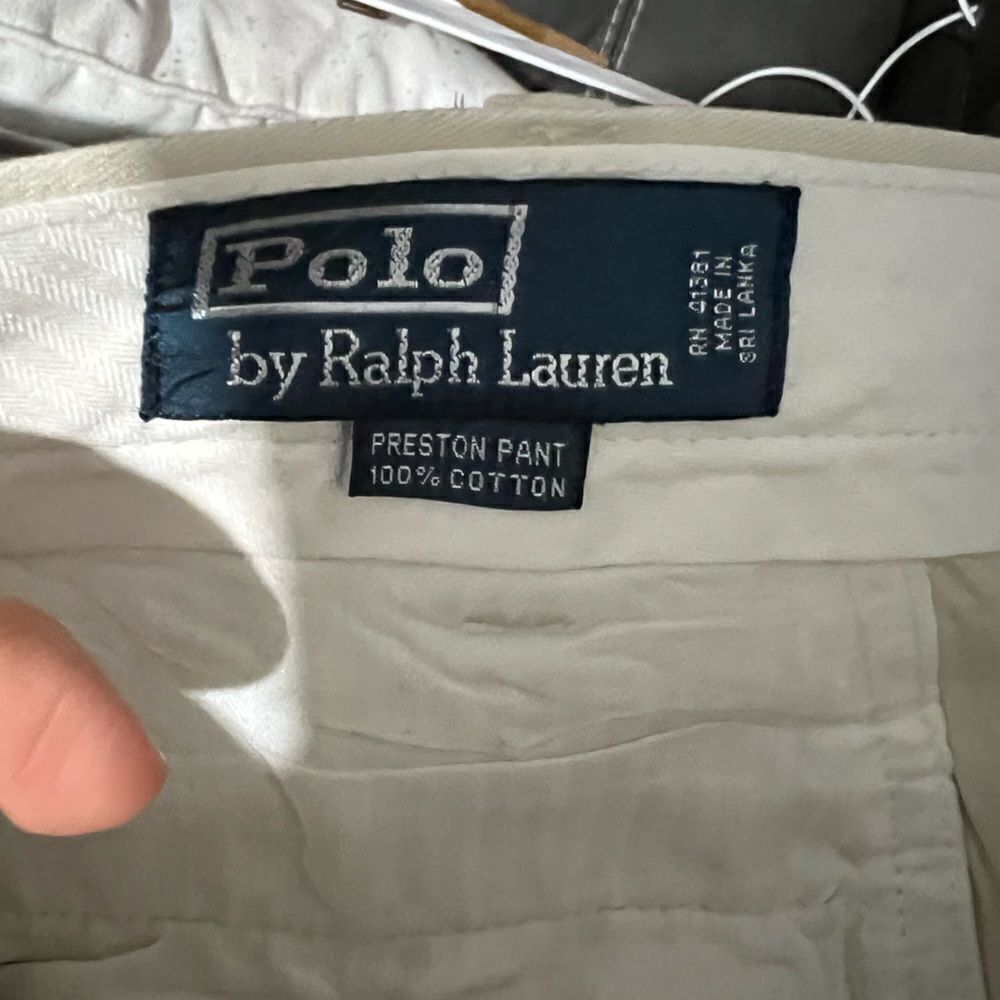 Polo by Ralph Lauren Preston Pant Kaki Tan Cotton Men Dress Pant Size 34/30 - Picture 13 of 14